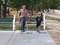 Shuffleboard on the beach